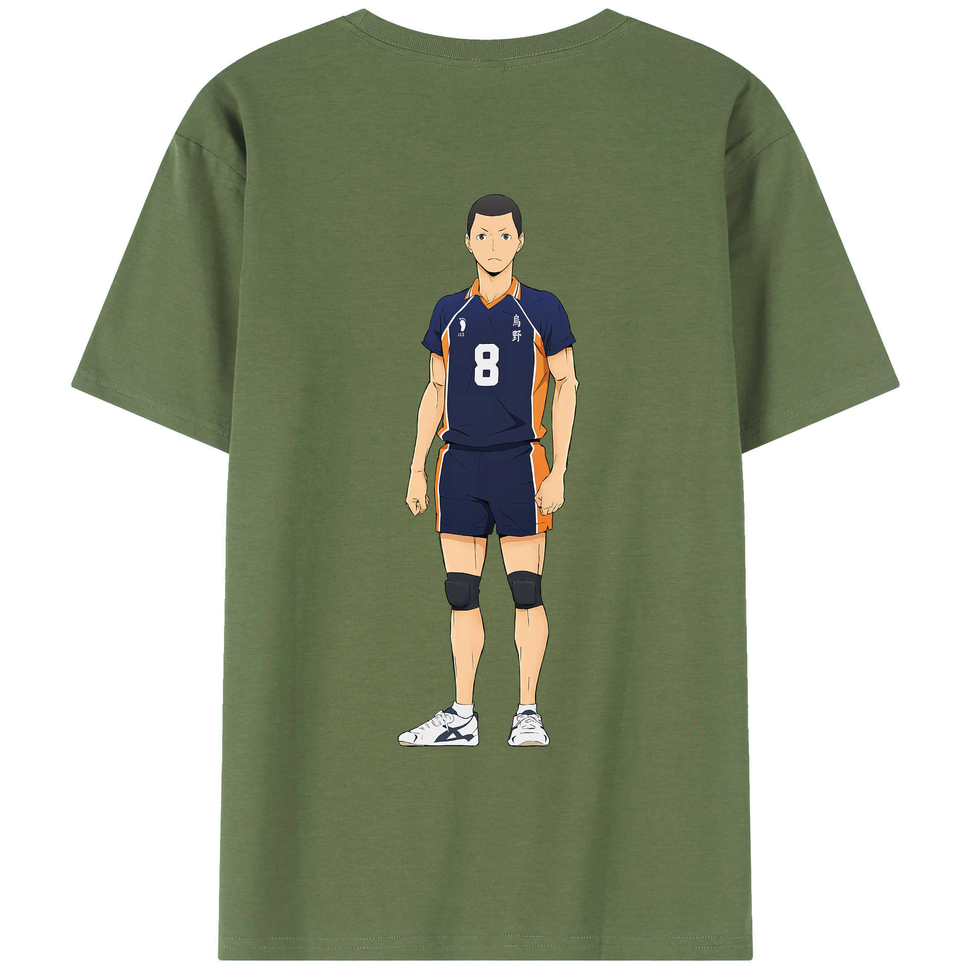 （画像用） ハイキュー!! Haikyu!! 綿100％ メンズ半袖Tシャツ（バックプリント） 通気性